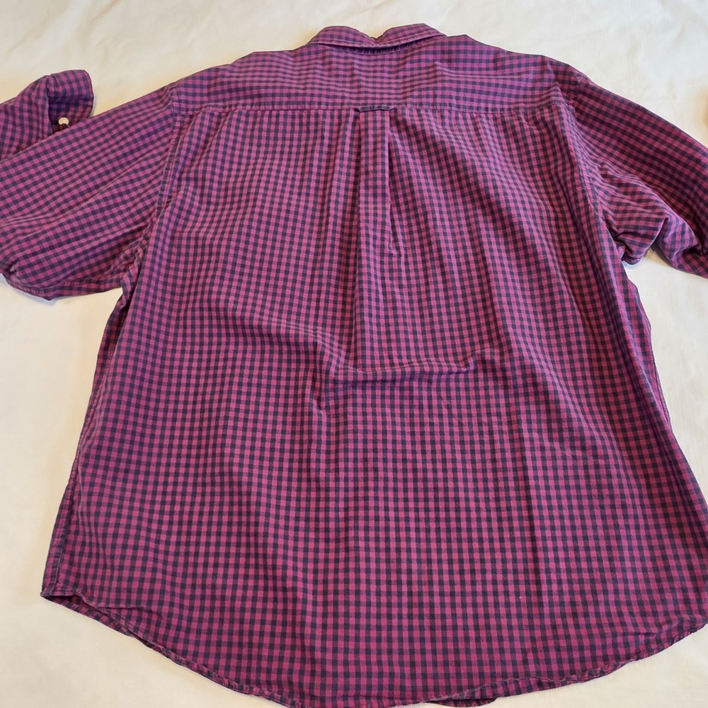 John Bartlett Consensus Button Shirt Men XXL Purple/navy Plaid dadcore cabincore - Picture 4 of 8